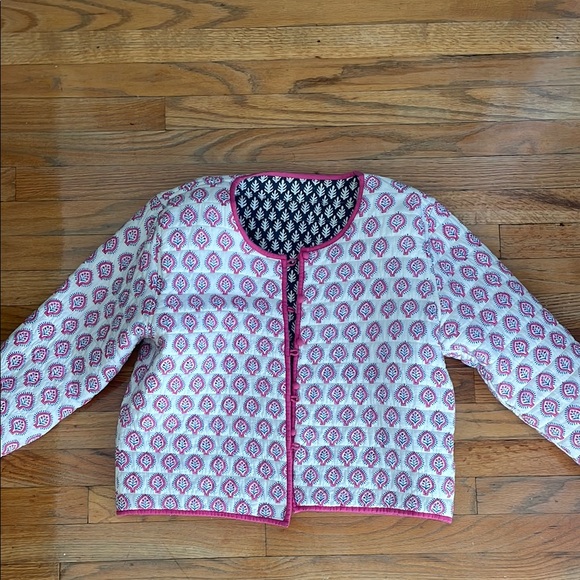 1990s Quilted Black and White Patterned Jacket - Picture 3 of 3